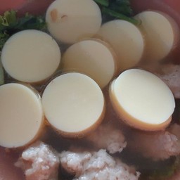 ต้มจืดหมูเด้ง+เต้าหู้ไข่