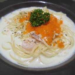 สปาเกตตี้ครีมไข่กุ้ง