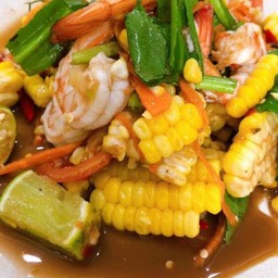 ตำข้าวโพดกุ้งสุก