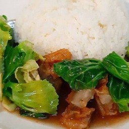 ข้าวแขนงหมูกรอบ