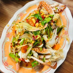 ยำปูม้าสุก