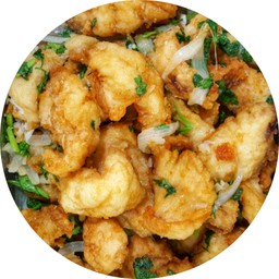 เนื้อปลากระพง ผัดคื่นไช่