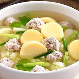 ต้มจืดผักกาดขาวใส่เต้าหู้หมูสับ
