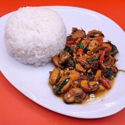 ข้าวกระเพาหอยแมลงภูชิลี