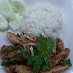 Spicy Grilled Pork Salad With Rice