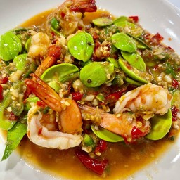 กุ้งผัดสะตอ