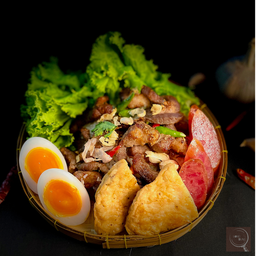 ข้าวหมูทอดลองดูง 4 เซียน