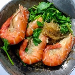 กุ้งแม่น้ำ อบวุ้นเส้น