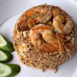 ข้าวผัดน้ำพริกนรกกุ้ง