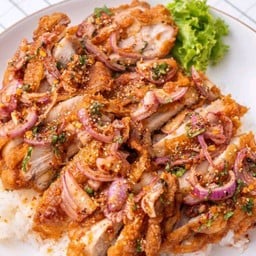 ยำไก่แซ่บ (กับข้าว)