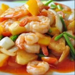 ข้าวกุ้งผัดเปรี้ยวหวาน