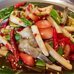 ตำไหลบัวกุ้งสด