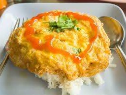 ข้าวไข่เจียว 3 ฟอง ข้าวหอมมะลิ