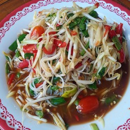 ตำซั้วผักลวก