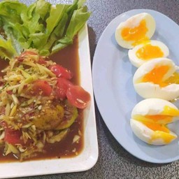 ตำแตง+ไข่ต้ม