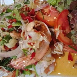 ยำตะไคร้กุ้ง