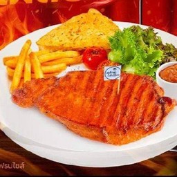 สเต็กหมูสไปซี่