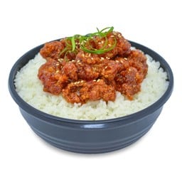 ข้าวไก่กรอบซอสเกาหลี
