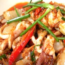 ผัดน้ำพริกเผา -กินกับข้าว (เลือกเนื้อสัตว์ตามชอบ)