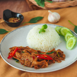 โคตรกะเพราสามชั้นสไลด์