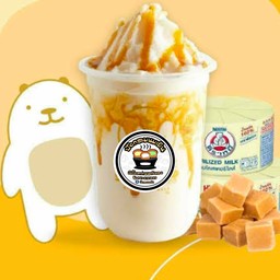 นมหมีปั่น-คาราเมล