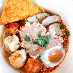 🔥ไข่ออนเซน+ก๋วยเตี๋ยวต้มยำช่อ+เกี๊ยวกรอบ🔥