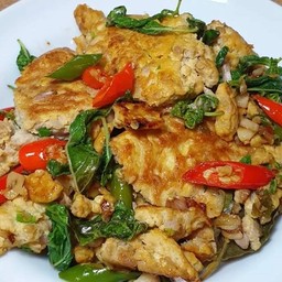 ข้าวกะเพราไข่เจียว