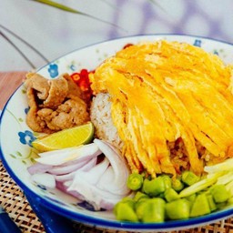 ข้าวคลุกกะปิ+หมูหวาน