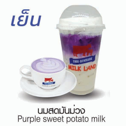นมสดมันม่วง(เย็น)