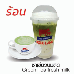 ชาเขียวนมสด(ร้อน)