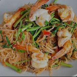 หมี่กระเฉดกุ้ง