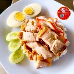 (Set คู่สุดคุ้ม 2) ข้าวหมูแดง+หมูกรอบ ธรรมดา 2 กล่อง