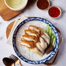 ข้าวมันไก่ตอน + ไก่ทอด + เครื่องใน