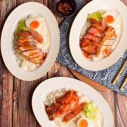 เจ๊เมย์  หมูแดง หมูกรอบ ตลาดห้วยขวาง ตลาดห้วยขวาง