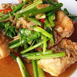 ปลาช่อนผัดขึ้นไช่