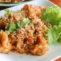 กุ้งทอดกระเทียมพริกไทย