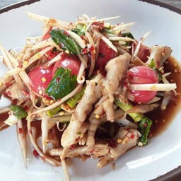 ตำปลาร้าตีนไก่