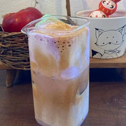 กาแฟลาเต้มันม่วง