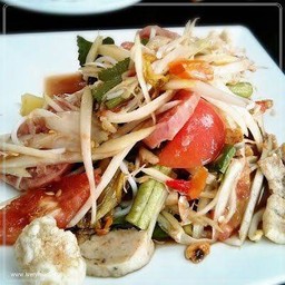 ตำหมูยอ ไข่เค็ม