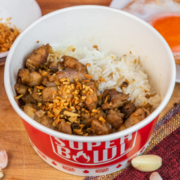 ข้าวหมูกรอบกระเทียมพริกไทย ขนาดปกติ