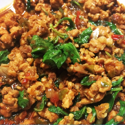 ข้าวผัดกระเพราหมูสับ