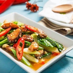 คะน้าปลาเค็ม