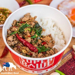 ข้าวกะเพราเนื้อออสเตรเลีย ขนาดปกติ