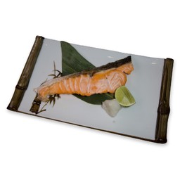 ปลาแซลมอนย่างซีอิ๊ว