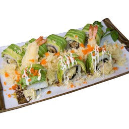 ข้าวห่อสาหร่ายไส้กุ้งเทมปุระท็อปอโวคาโด