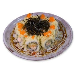 ข้าวห่อสาหร่ายไส้แซลมอนทอด