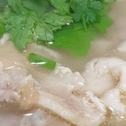 ข้าวต้มไก่+ไข่ลวก