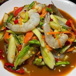 ตำแตงกุ้งสดน้ำปลาร้า