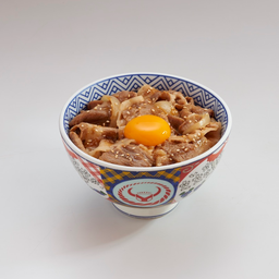 ข้าวหน้าหมูซอสกระเทียม (ไข่ไก่) (L)