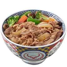ข้าวหน้าเนื้อและผัก (เพิ่มเนื้อ) (L)